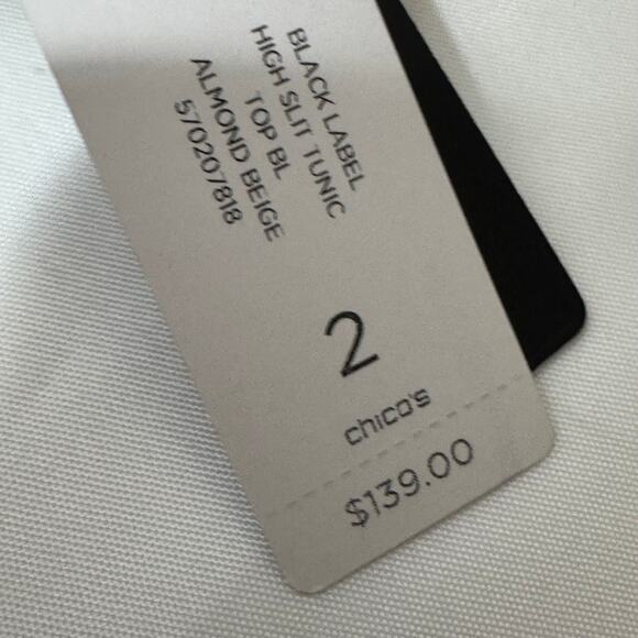 Chico’s Black Label High Slit Tunic Size Large​ NWT - Picture 10 of 12